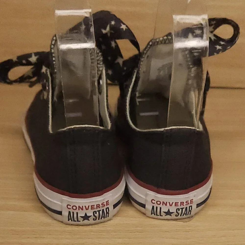 Converse Chuck Taylor Girl's Charcoal Grey Sneaker Ribbon Laces 2